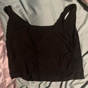 Black loose tank top